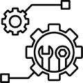 Graustufenfoto eines Metallrahmens